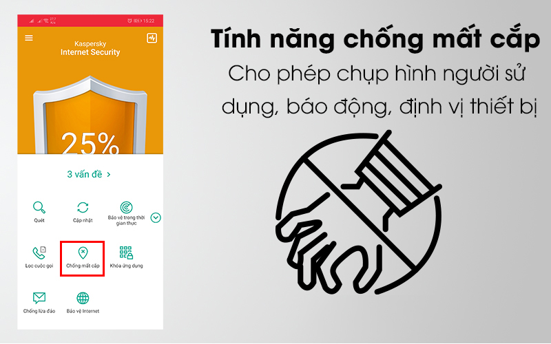 Chống trộm, chống mất cắp hiệu quả - Kaspersky Mobile Security cho Android