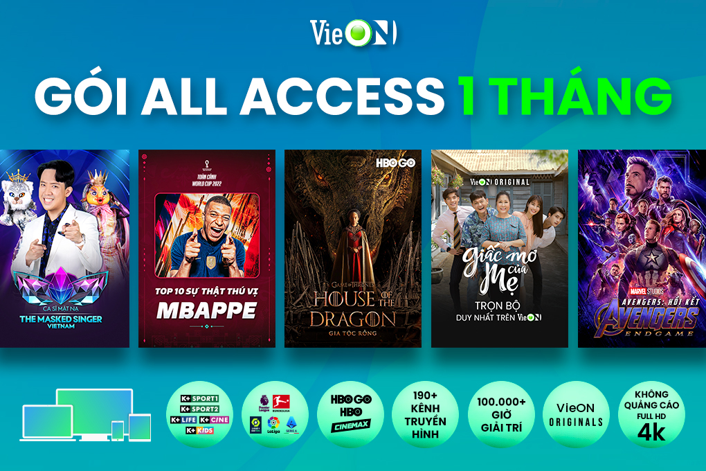 VieON All Access là gói dịch vụ gì và những tính năng nổi bật của nó?