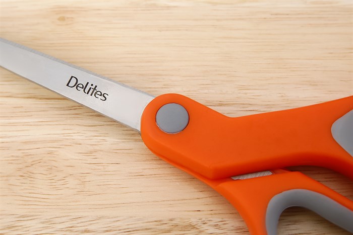 Kéo nhà bếp thép không gỉ 2Cr13 Delites KE004 Màu Cam