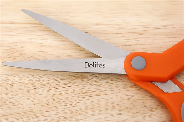 Kéo nhà bếp thép không gỉ 2Cr13 Delites KE004 Màu Cam