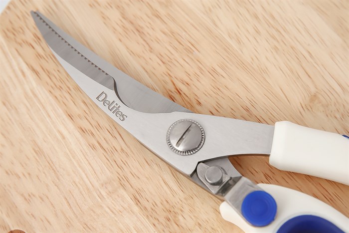 Kéo cắt xương thép không gỉ 2Cr13 Delites S51013 Màu Trắng - Xanh