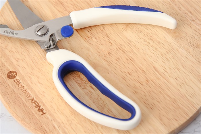 Kéo cắt xương thép không gỉ 2Cr13 Delites S51013 Màu Trắng - Xanh