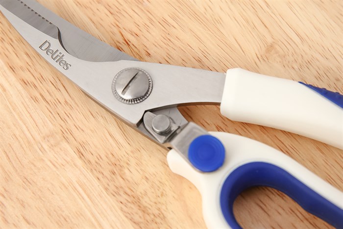 Kéo cắt xương thép không gỉ 2Cr13 Delites S51013 Màu Trắng - Xanh