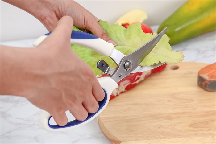 Kéo cắt xương thép không gỉ 2Cr13 Delites S51013 Màu Trắng - Xanh