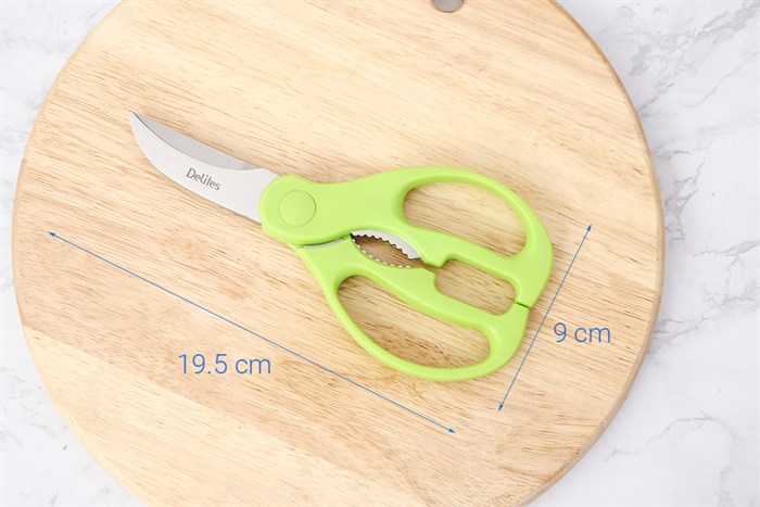 Kéo cắt xương thép không gỉ 2Cr13 Delites SKI052 Màu Xanh lá