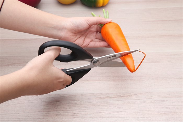 Kéo nhà bếp thép không gỉ 2Cr13 Delites SKI079 Màu Đen