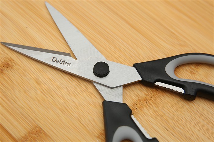 Kéo nhà bếp đa năng thép không gỉ 2Cr13 Delites TP9158-2025 Màu Đen - Xám