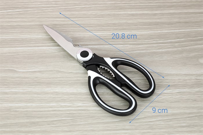 Kéo nhà bếp đa năng thép không gỉ 2Cr13 Delites LD-9138B Màu Trắng - Đen