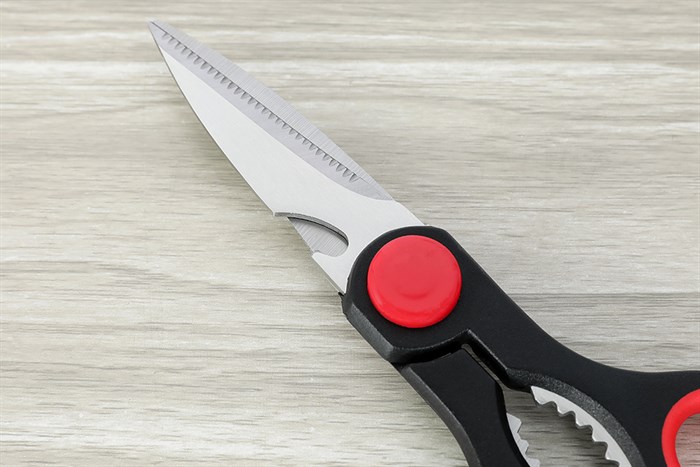 Kéo nhà bếp đa năng thép không gỉ 2Cr13 Delites LD-992C Màu Đen - Đỏ