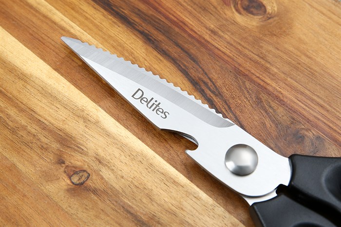 Kéo nhà bếp đa năng thép không gỉ 2Cr13 Delites SKI089 Màu Đen