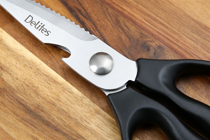 Kéo nhà bếp đa năng thép không gỉ 2Cr13 Delites SKI089 Màu Đen