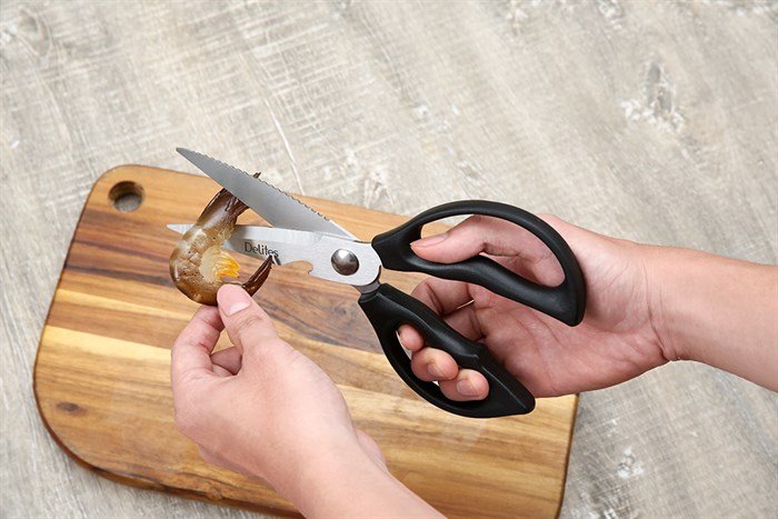 Kéo nhà bếp đa năng thép không gỉ 2Cr13 Delites SKI089 Màu Đen