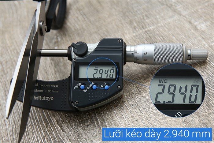 Kéo nhà bếp đa năng thép không gỉ 2Cr13 Delites SSKI022 Màu Đen - Đỏ