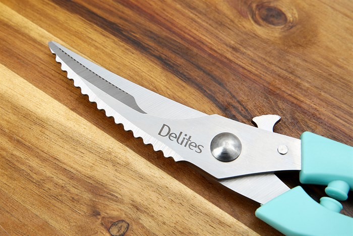 Kéo cắt xương thép không gỉ 2Cr13 Delites S51019 Màu Xanh Dương