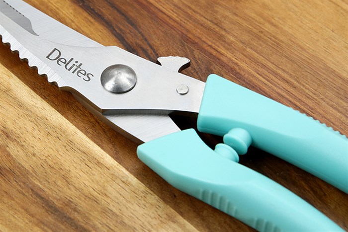 Kéo cắt xương thép không gỉ 2Cr13 Delites S51019 Màu Xanh Dương