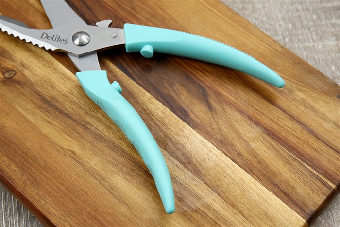 Kéo cắt xương thép không gỉ 2Cr13 Delites S51019 Màu Xanh Dương