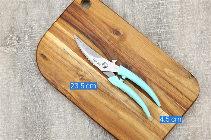 Kéo cắt xương thép không gỉ 2Cr13 Delites S51019 Màu Xanh Dương