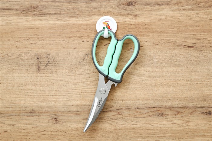 Kéo nhà bếp đa năng thép không gỉ 2Cr13 Delites SKI099 Màu Xanh Dương - Xám