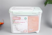 Thùng gạo nhựa 10 kg có bánh xe Hommy JCJ1399