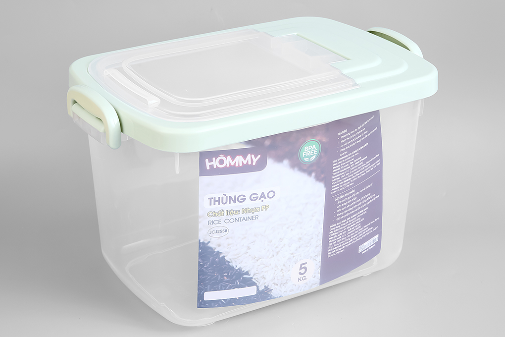 Thùng gạo nhựa 5 kg Hommy JCJ2558