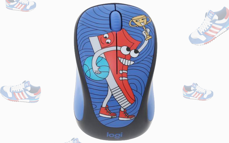 Chuột không dây Logitech M238 Giày Xanh - Họa tiết dễ thương, bắt mắt và độc đáo Chuột không dây Logitech M238 Giày Xanh - Họa tiết dễ thương, bắt mắt và độc đáo