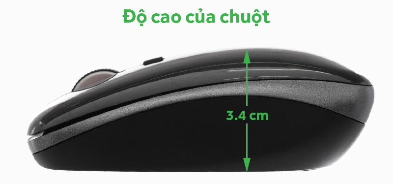 Độ cao của chuột Bluetooth Logitech M557
