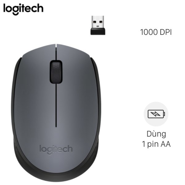 Chuột Không Dây Logitech M170 Đen