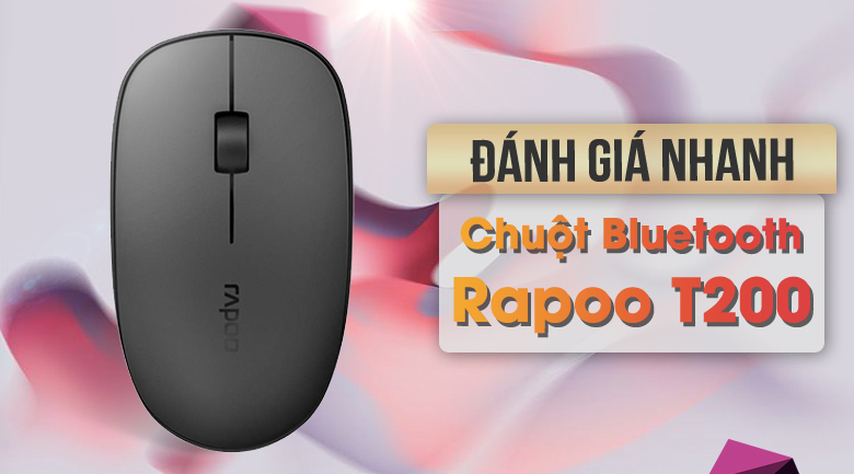 Chuột Không dây Bluetooth Rapoo T200 Đen xám