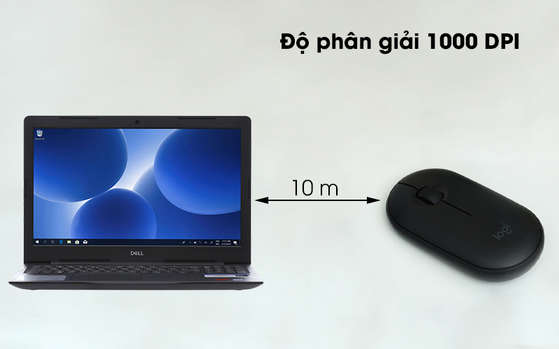 Độ phân giải cảm biến 1000 DPI - Chuột không dây Silent Logitech Pebble M350