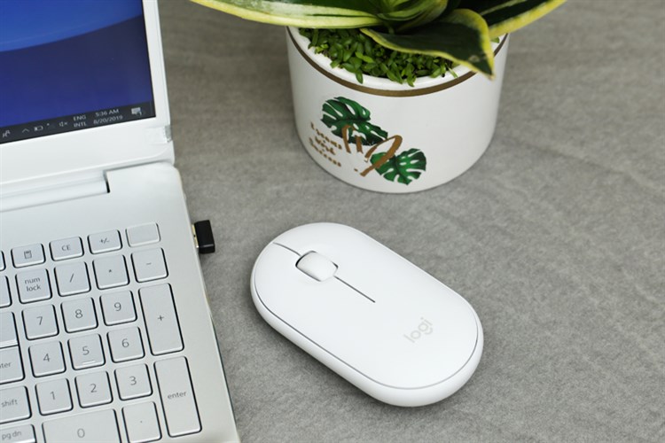 Chuột Không dây Bluetooth Silent Logitech Pebble M350 Màu Trắng
