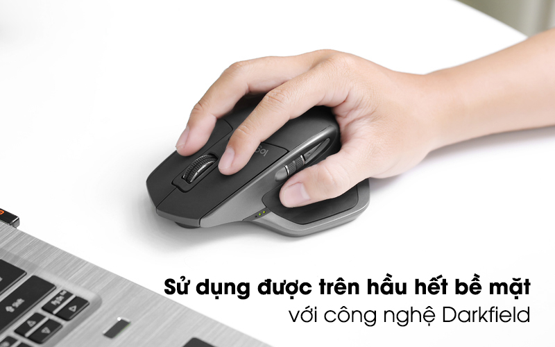 Sử dụng được trên hầu hết mọi bề mặt - Chuột không dây Logitech MX Master 2S Đen