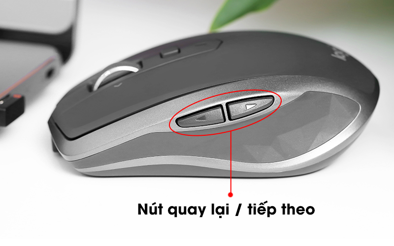 Chuột không dây Logitech MX Anywhere 2S Đen có các nút phụ