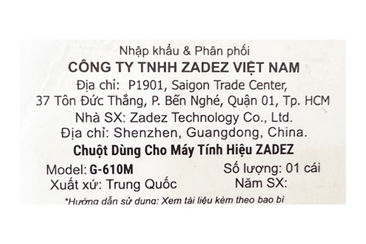 Chuột Có dây Gaming Zadez G-610M Màu Đen