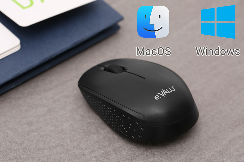 Chuột không dây eValu M806 - Tương thích với các hệ điều hành MacOS, Windows