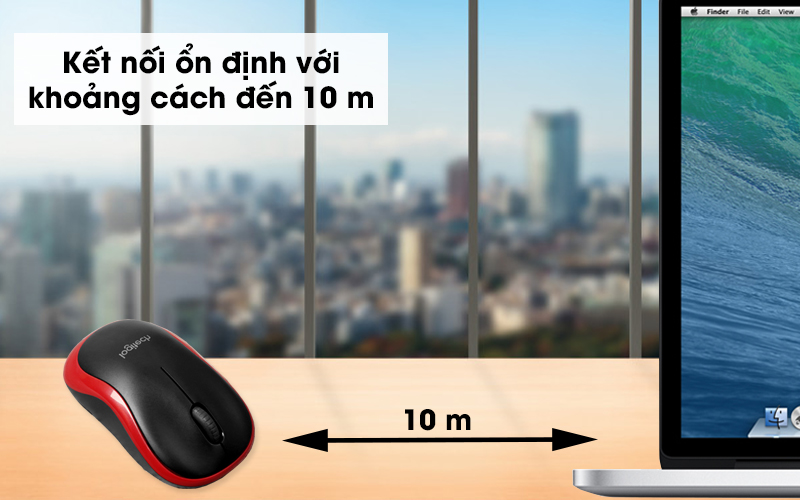 Chuột không dây Logitech M185 - Kết nối ổn định ngay cả với khoảng cách 10 m