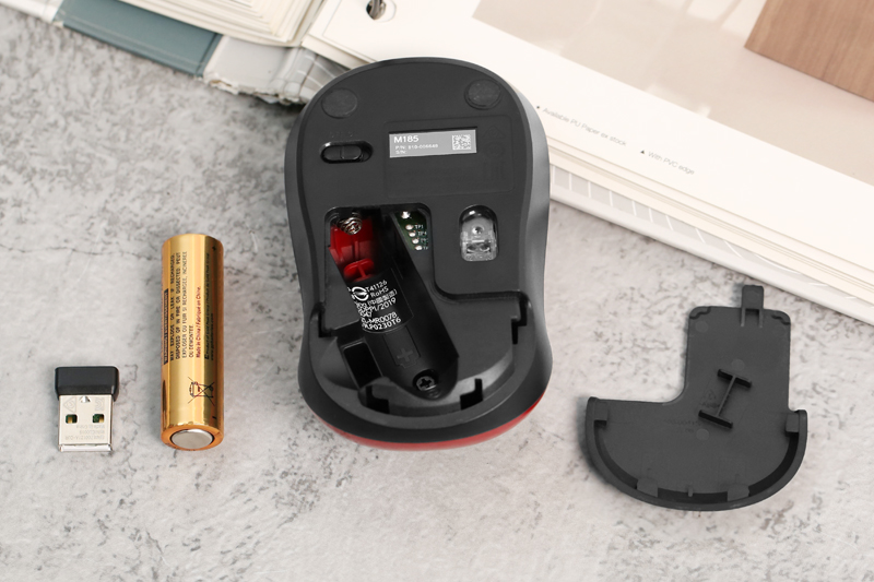 Chuột Không dây Logitech M185 Màu Đỏ
