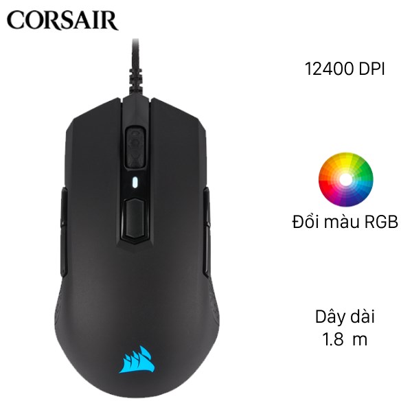 Chuột Gaming Corsair M55 RGB Pro Đen