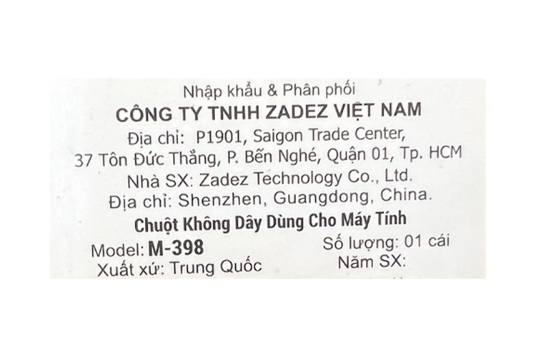 Chuột Không dây Bluetooth Zadez M398 Màu Đen