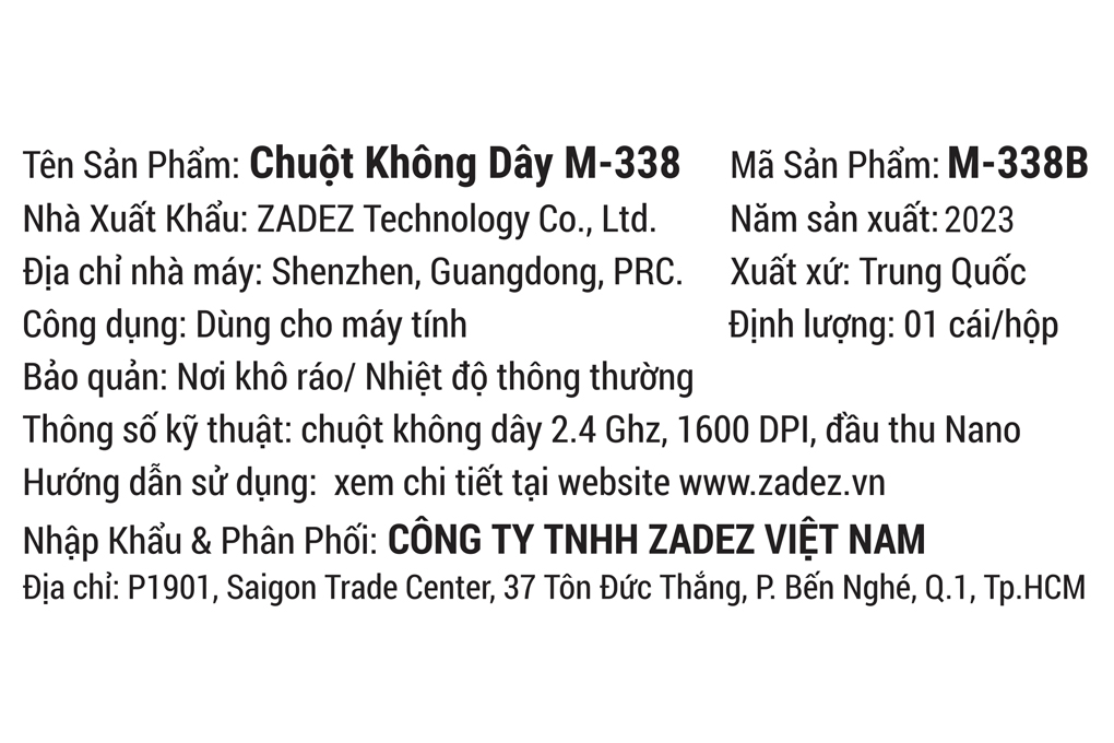 Chuột Không dây Zadez M338 - 12