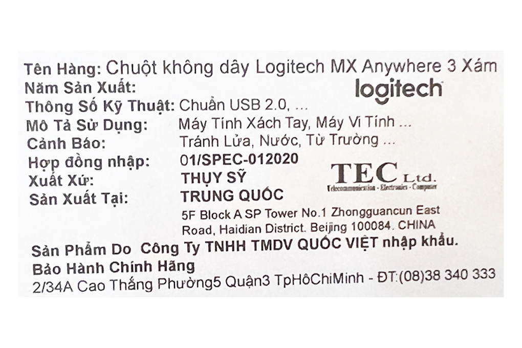 Chuột Không dây Bluetooth Logitech MX Anywhere 3 Xám - 25