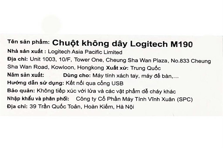 Chuột Không dây Logitech M190 Màu Xanh đen