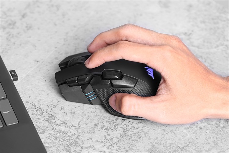 Chuột sạc Bluetooth Gaming Corsair Iron Claw RGB Màu Đen
