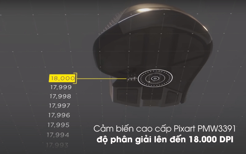 Chuột không dây Gaming Corsair Iron Claw RGB Đen - Nhắm chuẩn mục tiêu với độ phân giải tối đa 18.000 DPI 