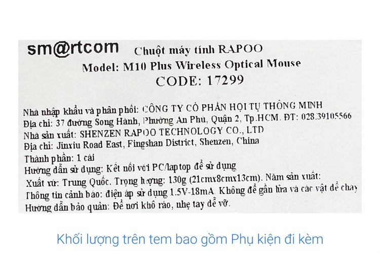 Chuột Không dây Rapoo M10 Plus Màu Trắng