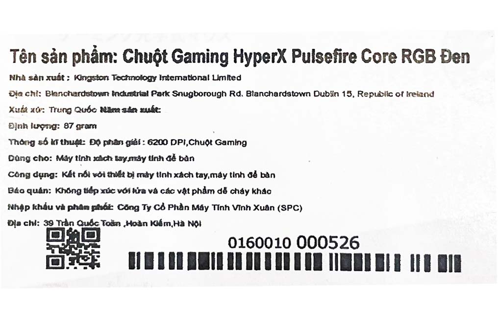 Chuột Gaming HyperX Pulsefire FPS Pro RGB Đen