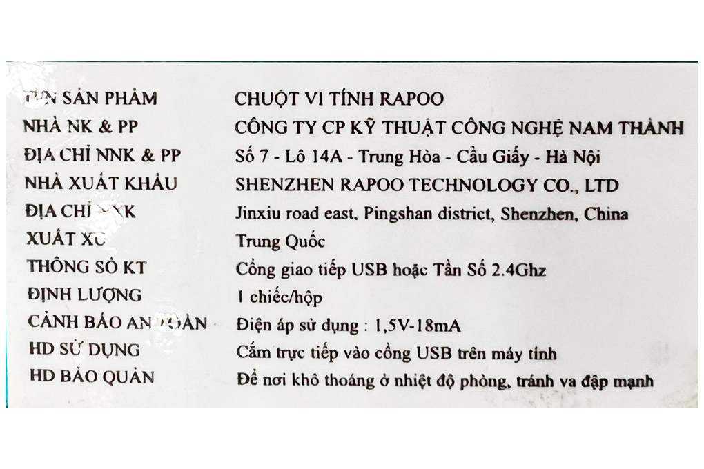 Chuột Có dây Silent Rapoo N1200 Màu Đen