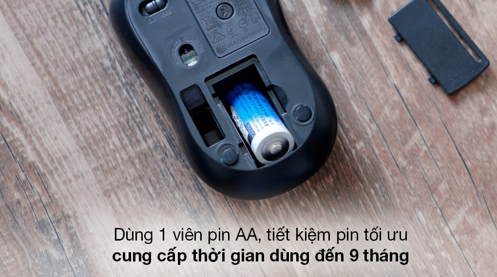 Chuột không dây Bluetooth Rapoo M160 đen - Thời lượng pin đáp ứng 9 tháng sử dụng 