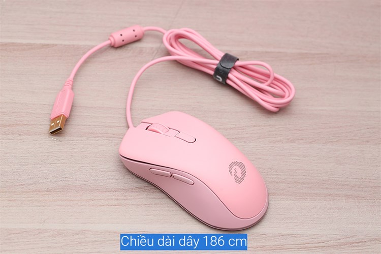 Chuột Có dây DareU EM908 Màu Hồng