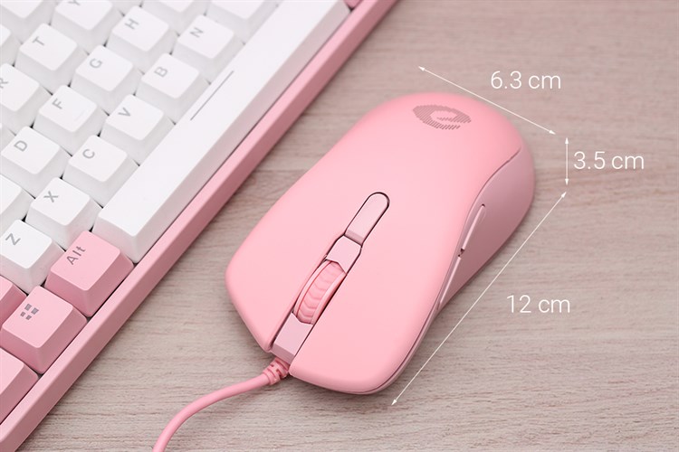 Chuột Có dây DareU EM908 Màu Hồng