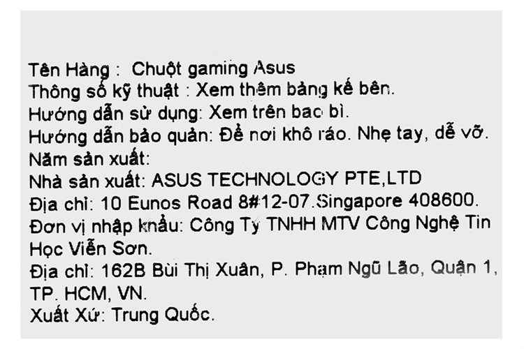 Chuột Có dây Gaming Asus Keris Màu Đen